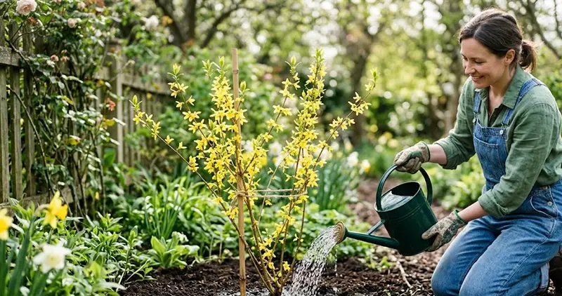 Watering Golden Bells